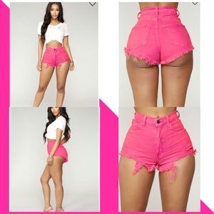 NWT; Neon Pink Fashion Nova shorts